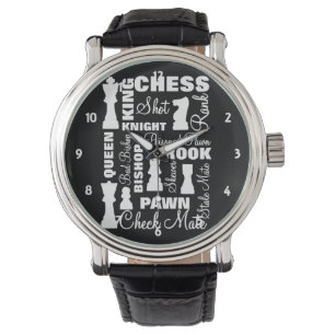 Design för schackspelaretypografi armbandsur