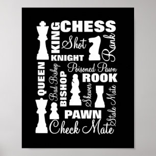 Design för schackspelaretypografi poster