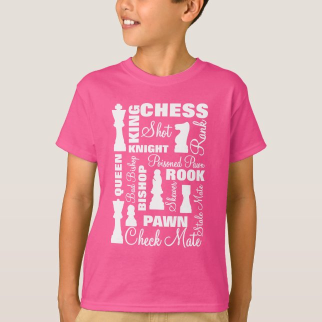 Design för schackspelaretypografi tee (Framsida)