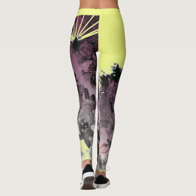 Design för serenitydamasker leggings (Baksida)