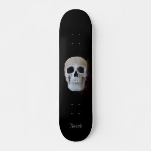 Design för skullsvart och vitt gotiskt Trendig Mini Skateboard Bräda 18,5 Cm