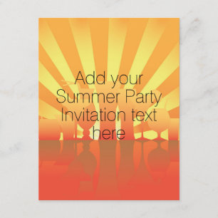 Design för sommarpartyinbjudan inbjudningar
