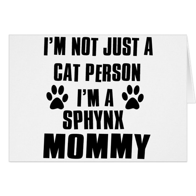 Design för Sphynx skjortakatt Hälsningskort (Framsidan Horizontal)