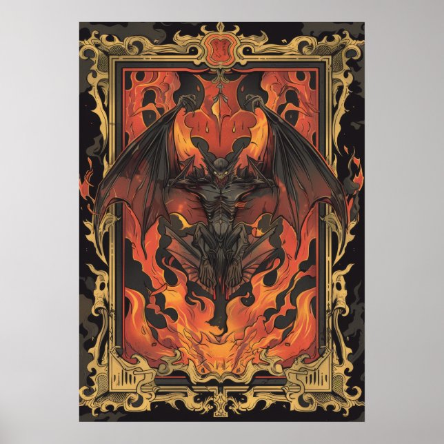 Design för spicy Elegance Hett Sauce-etikett Poster (Framsidan)