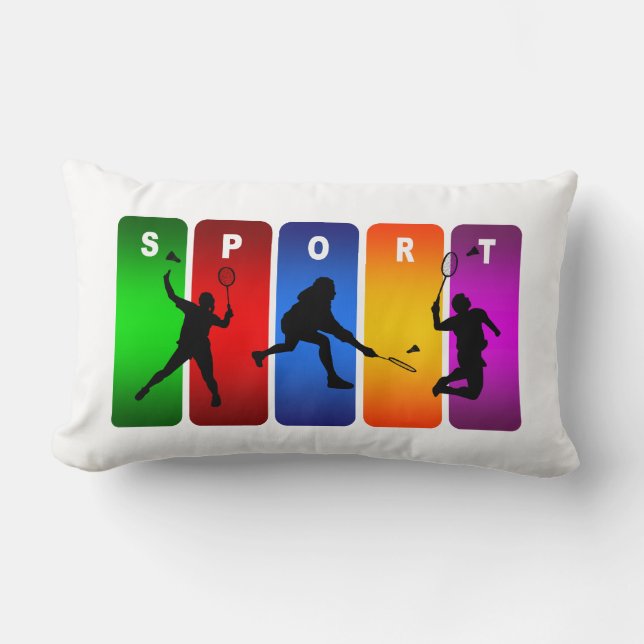 Design för sport för Badmintontoppencoola Lumbarkudde (Framsida)