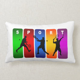 Design för sport för tennistoppencoola (manlign) lumbarkudde
