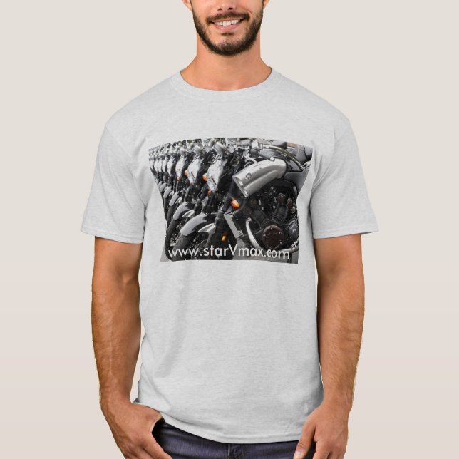design för starVmaxgrå färgskjorta Tee Shirt (Framsida)