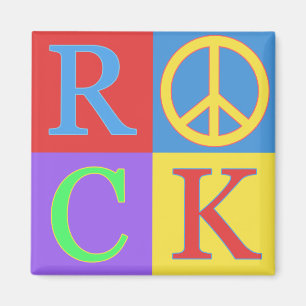 Design för stenpopkonst magnet