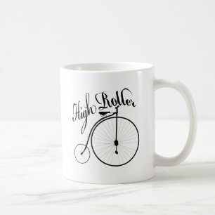 Design för stil för vintage för kickrulle rolig kaffemugg