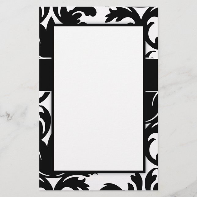 design för stora, vita och svarta fet mögel brevpapper (Framsida)