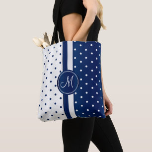 Design för svartvit polka tygkasse
