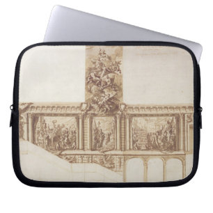 Design för takväggar och trappuppgång (skriva, laptop sleeve