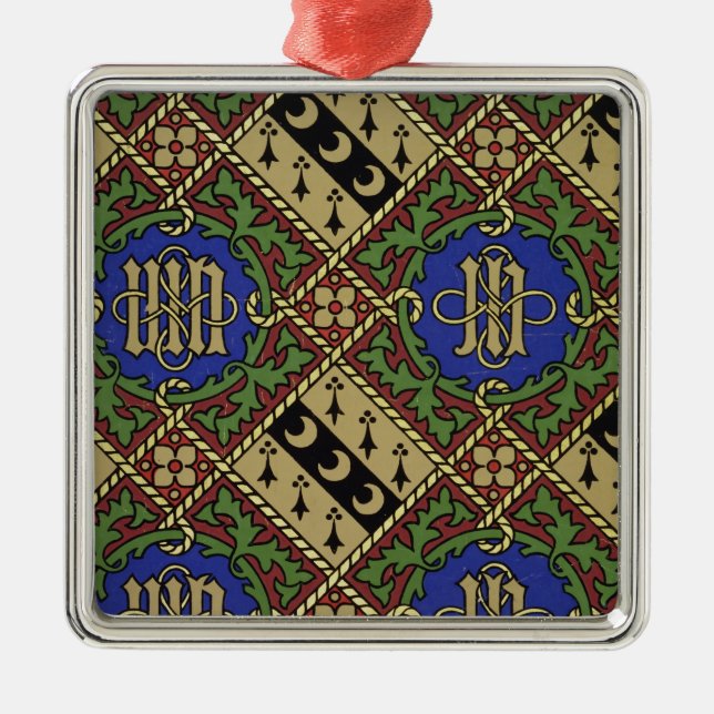 Design för tapet för diamanttryck ecklesiastisk julgransprydnad metall (Framsidan)