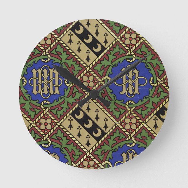 Design för tapet för diamanttryck ecklesiastisk rund klocka (Framsida)