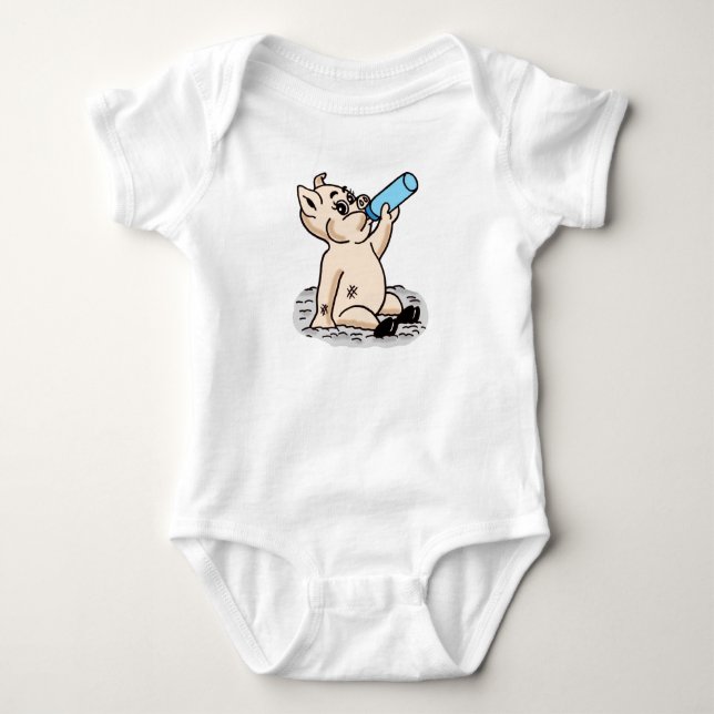 Design för Tecknad av utspädda små grisar Tee Shirt (Framsida)