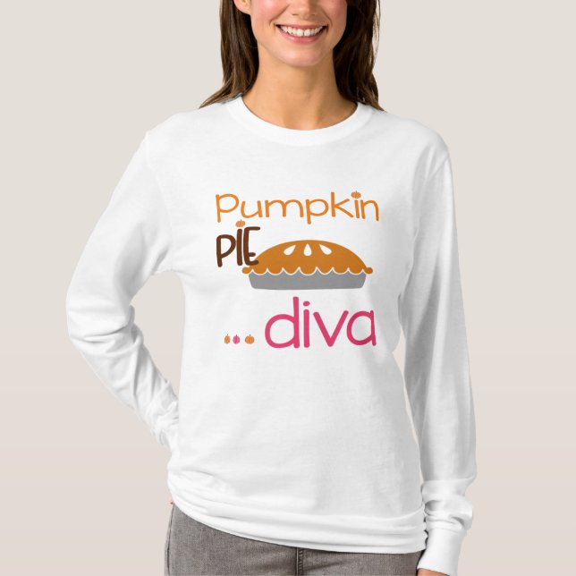 Design för thanksgiving för pumpapajDiva T Shirt (Framsida)