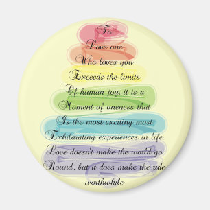 Design för träd "för kärlek" diktgåvor Artsy Magnet