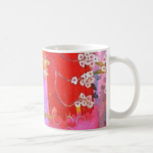 Design för trädgård för kaffemuggvår med grä kaffemugg