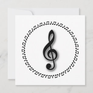 Design för treble Clef Music Inbjudningar