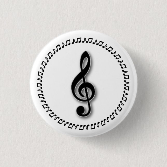 Design för treble Clef Music Knapp (Framsida)