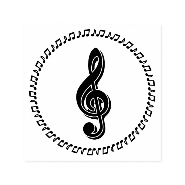 Design för treble Clef Music Självfärgande Stämpel (Design)