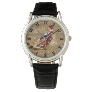 Design för Trumma-Tävla RodeoCowgirl Armbandsur