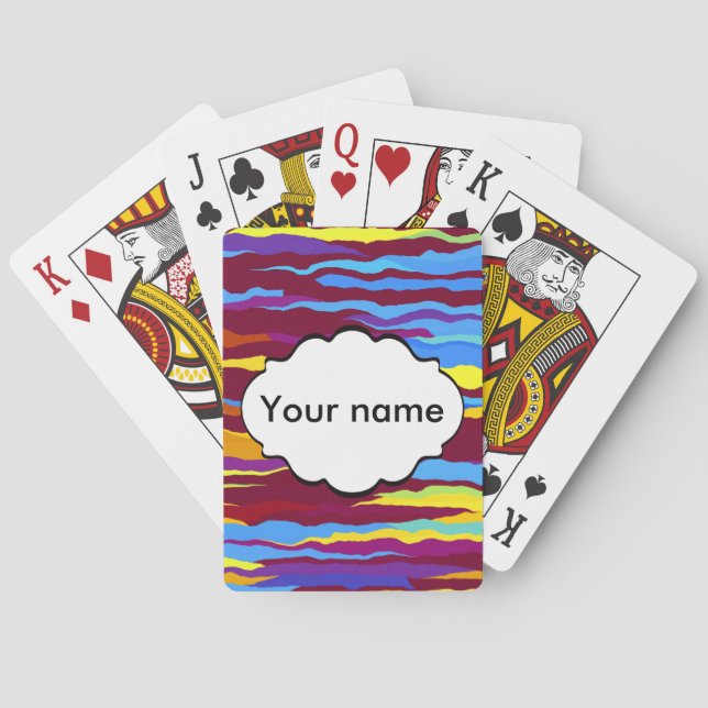 Design för vattenfärgvågarabstrakt casinokort (Baksidan)
