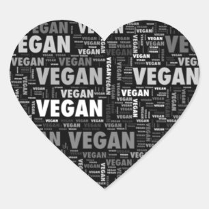 Design för Vegankärlekhjärta Hjärtformat Klistermärke