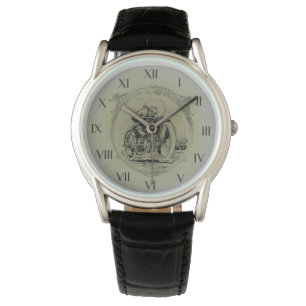 Design för vintagemotorcykelklocka armbandsur