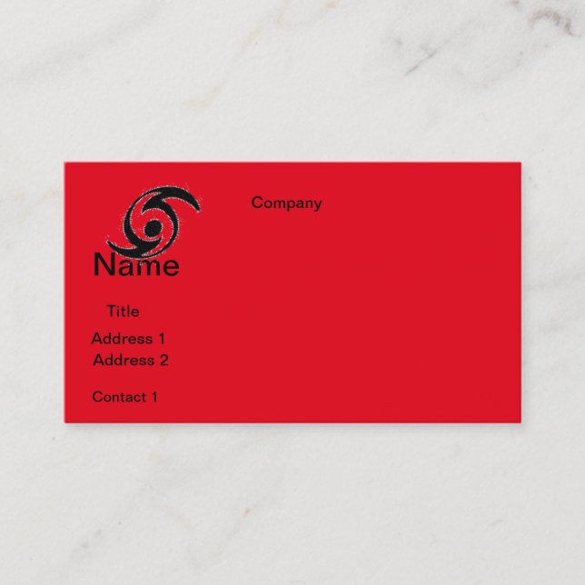 DESIGN för visitkortar HURICANE Visitkort (Framsida)