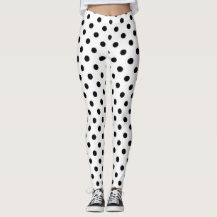 Design för vit bakgrund Polka dots Leggings