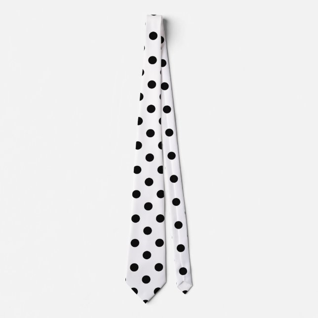Design för vit bakgrund Polka dots Slips (Framsida)