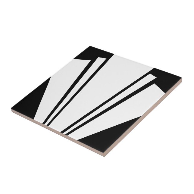 Design för vit och svart konst kakelplatta (Sidan)