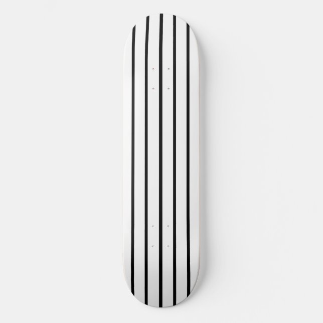 Design för vit och svart Rand Mini Skateboard Bräda 18,5 Cm (Framsida)