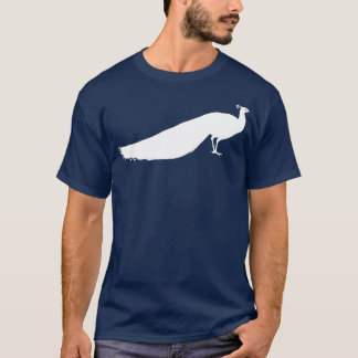 Design för vitpåfågelfågel tee