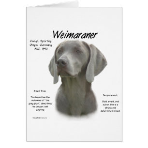 Design för Weimaraner-historik Hälsningskort