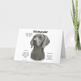 Design för Weimaraner-historik Kort