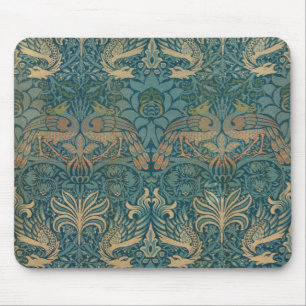 Design för William Morris påfågel- och draketex Musmatta