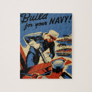 Design för WWII-marinaffisch Pussel