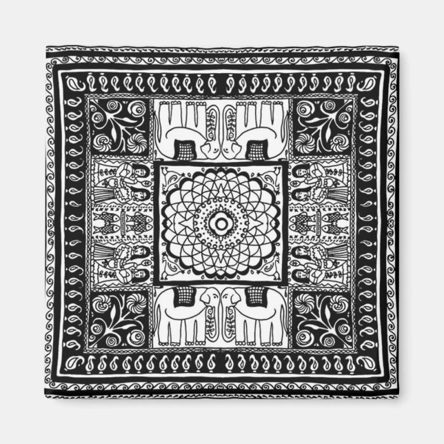 Design från Indien - Magnet (Framsidan)