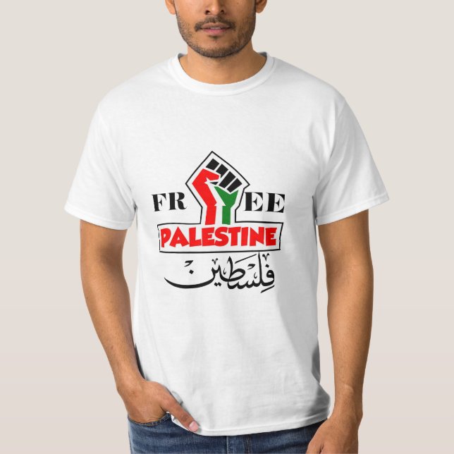 Design "FREE PALESTINE" – Solidarité et Résistance T Shirt (Framsida)