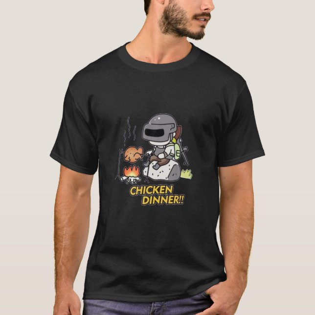 Design Funny Boy Roast Chicken Classical Art T Shirt (Framsida)