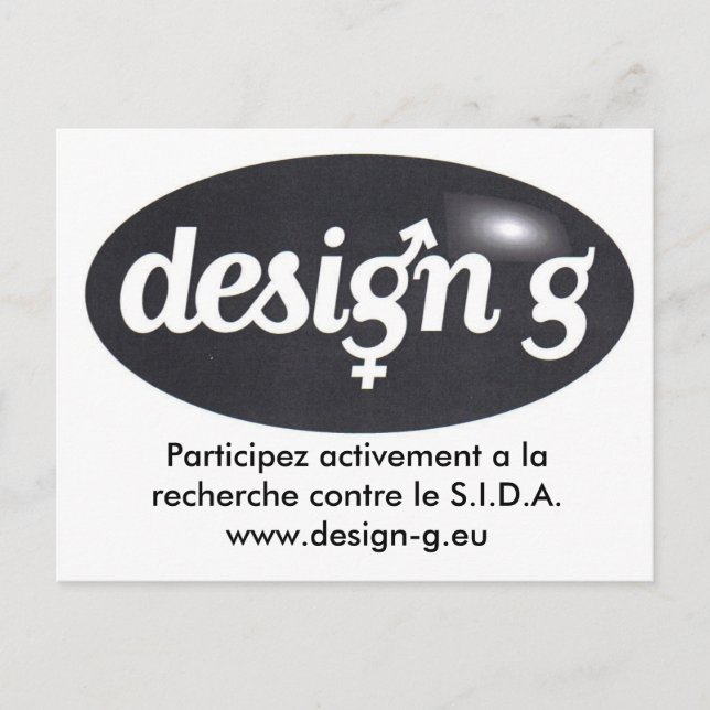 Design-G, Participez activement a la recherche ... Vykort (Framsida)