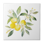 Design i Lemon Tuscany Kakelplatta<br><div class="desc">I Medelhavet är citroner av orangefärgat keramiskt plattor.</div>
