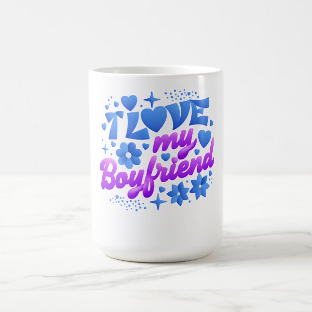 Design-I love my boyfriend Kaffemugg (Center)