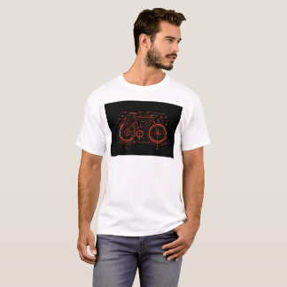 design illustration of bike t shirt