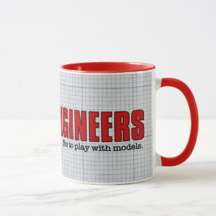 Design Ingenjör gillar att spela med modeller Mugg
