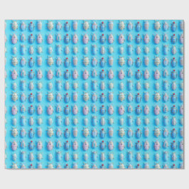 Design insectes bonbons pastel sur fond bleu vif presentpapper