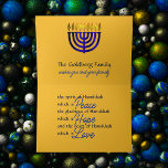 Design Inside Hanukkah-kort Scrolly Guld Helgkort<br><div class="desc">Helgdag temaobjekt designade av Umua. Tryckt och avsänt av Zazzle eller deras närstående företag.</div>