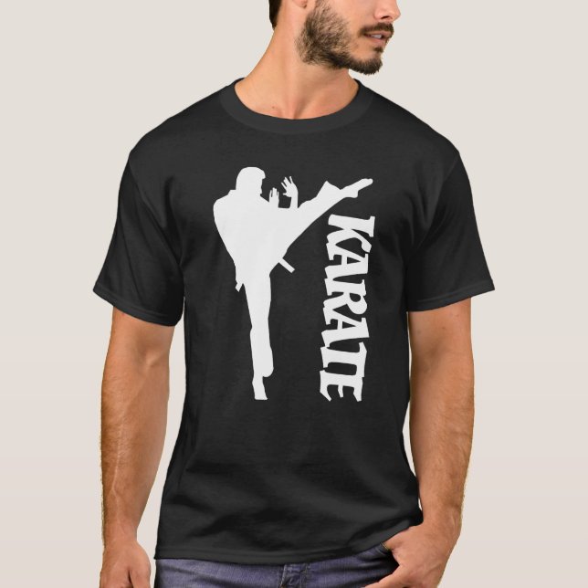 Design Karate Taekwondo Practicer Karate T Shirt (Framsida)